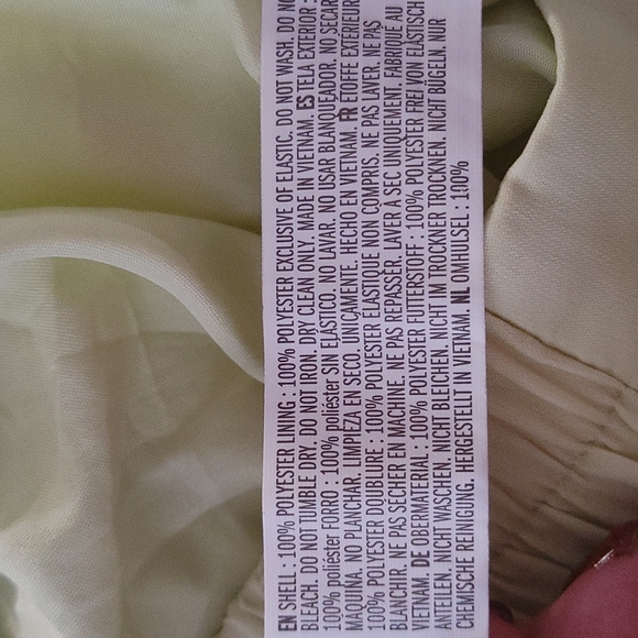 NWT FOREVER 21 YELLOW PALAZZO LINED PANTS SZ L - Picture 6 of 6